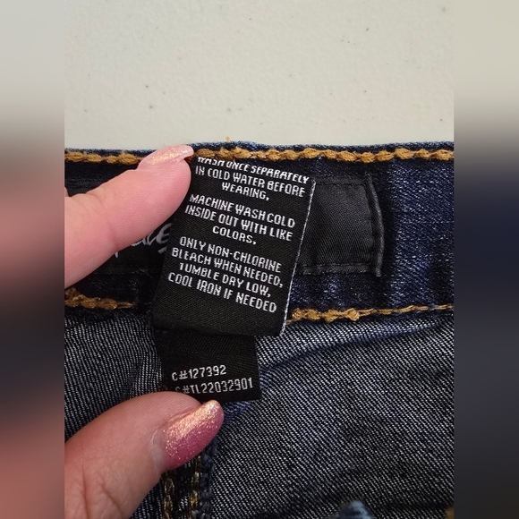 True Luck Men's Datk Wash Bootcut Jeans Size 38/32 - Picture 3 of 7